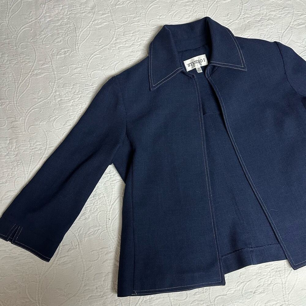 Women’s Navy Blue Open Jacket Size 10